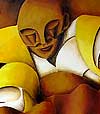 Oil Painting of a Cellist